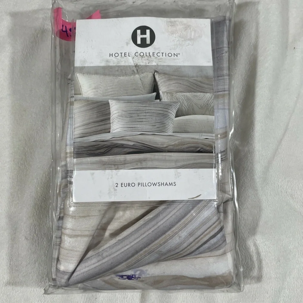 NEW Hotel Collection Agate Pima Cotton (2) European‎ Sham Euro